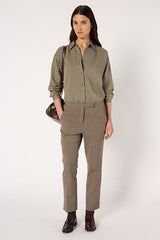 CELIA FICELLE ELASTICATED BACK STRAIGHT TROUSERS