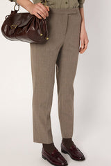 CELIA FICELLE ELASTICATED BACK STRAIGHT TROUSERS