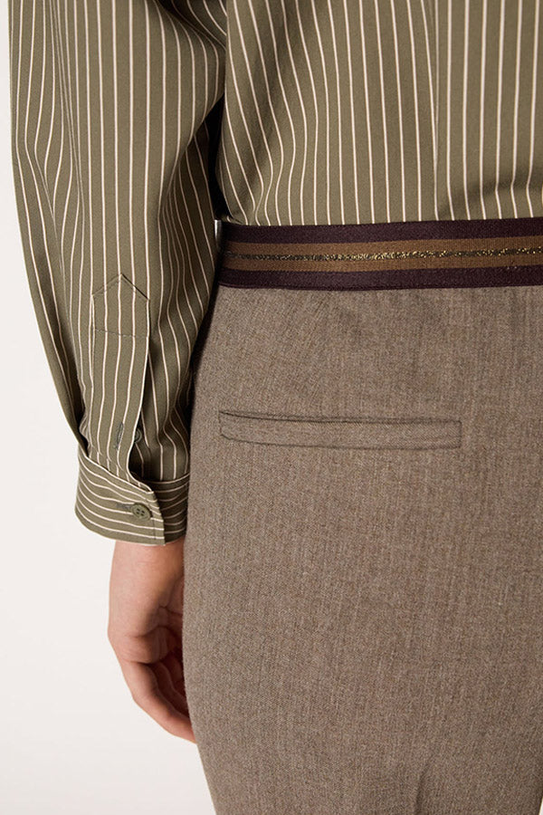 CELIA FICELLE ELASTICATED BACK STRAIGHT TROUSERS