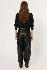 CARMEN FAUX LEATHER STRAIGHT TROUSERS