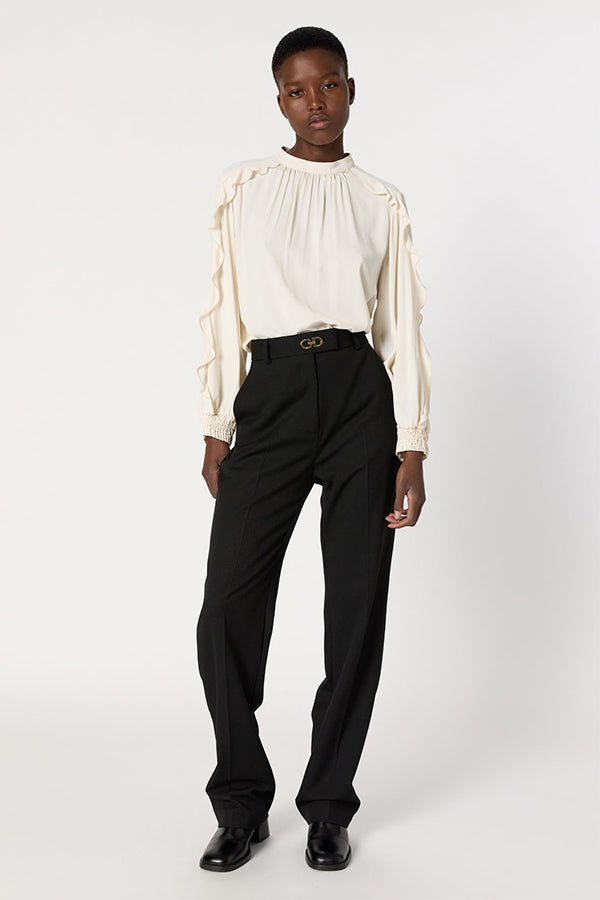CAROLINE HIGH WAISTED WIDE LEG TAILORED TROUSERS