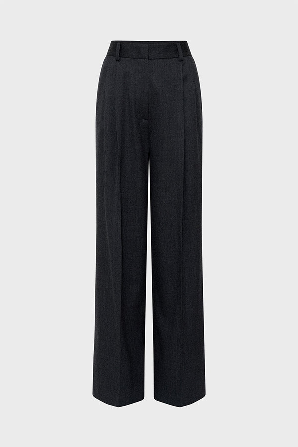 CYRIELLE PLAIN WIDE-LEG TROUSERS