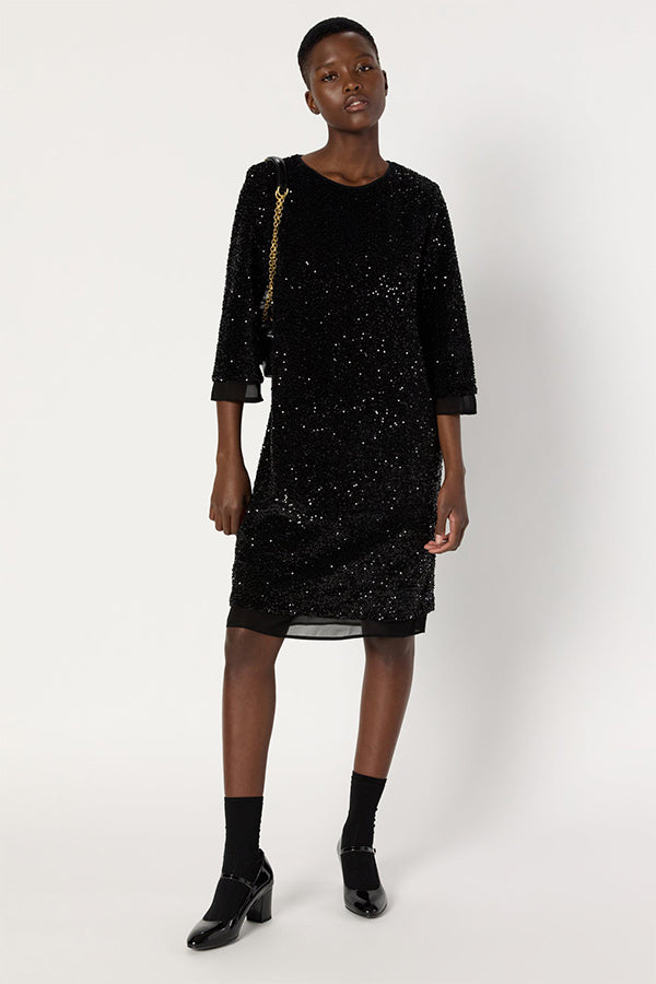 LIORA EVENING SEQUIN STRAIGHT DRESS