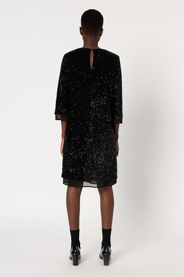 LIORA EVENING SEQUIN STRAIGHT DRESS