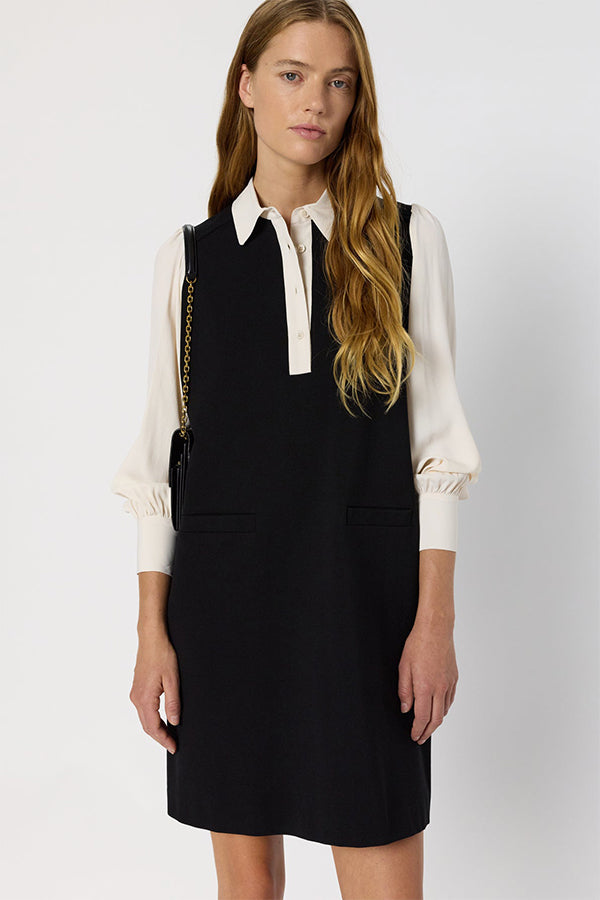 LOLA SHIRT COLLAR SHORT DRESS