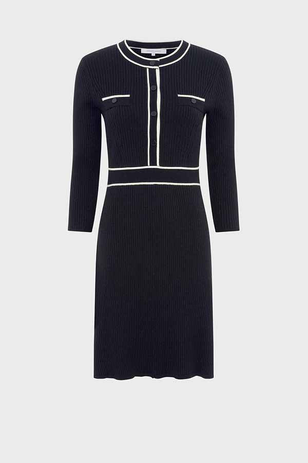 LANI TWO TONE KNIT MINIDRESS