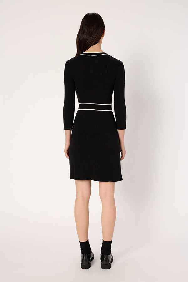LANI TWO TONE KNIT MINIDRESS