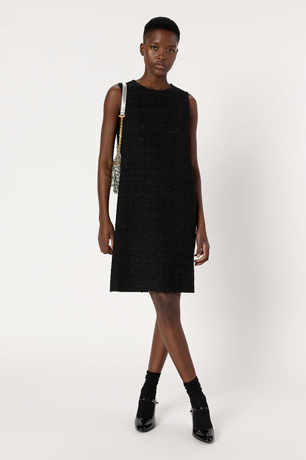LILA TWEED LUREX SLEEVELESS DRESS