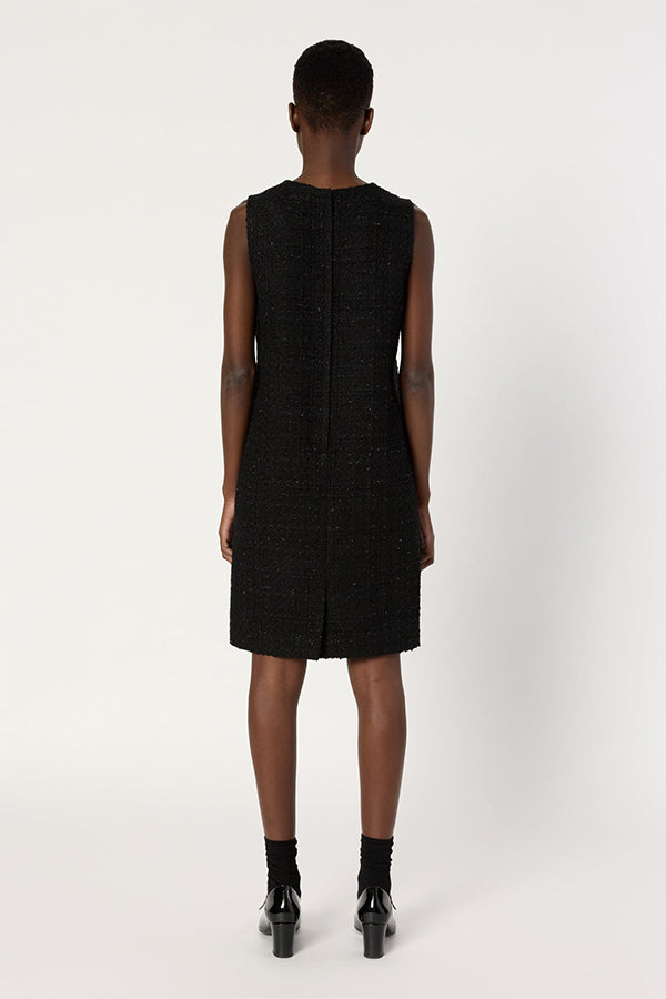 LILA TWEED LUREX SLEEVELESS DRESS