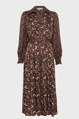 LOLITA PRINTED MAXI SHIRT DRESS