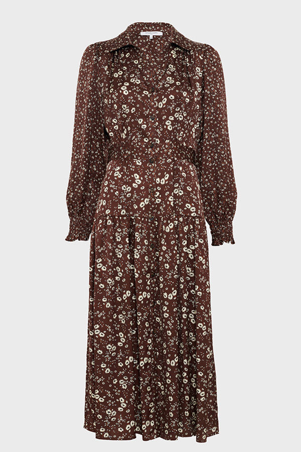 LOLITA PRINTED MAXI SHIRT DRESS