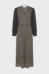 LOVA ELASTICATED POLKA DOTS MAXI DRESS