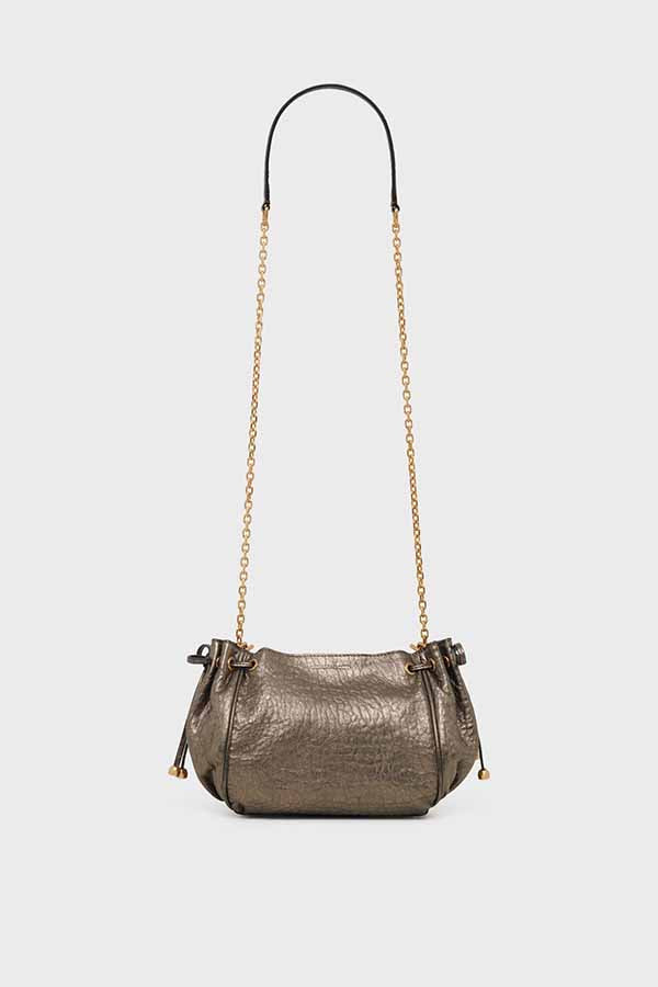 LE MINI 24 METALLIC BUBBLE LEATHER CROSSBODY BAG