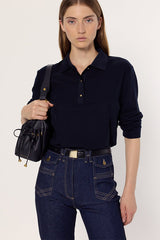 HILARY FINE WOOL POLO SHIRT