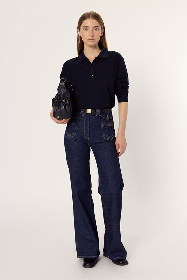 HILARY FINE WOOL POLO SHIRT