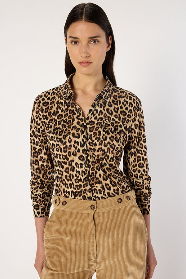 HELOISE LEOPARD JERSEY SHIRT