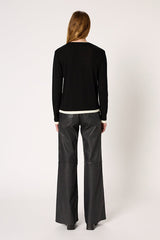 HANAE LAYERING EFFECT FINE WOOL TSHIRT