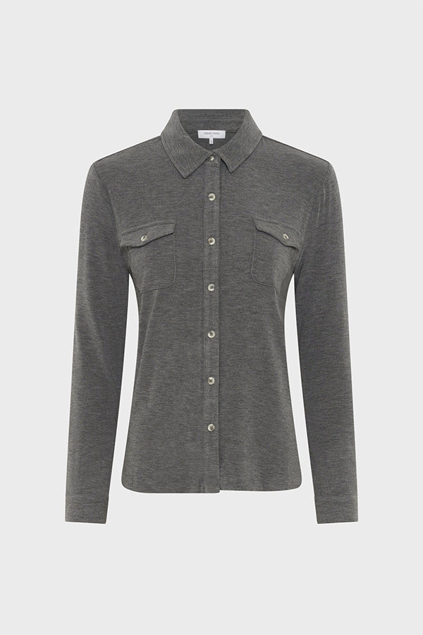 HONORINE HEATHER GREY JERSEY SHIRT