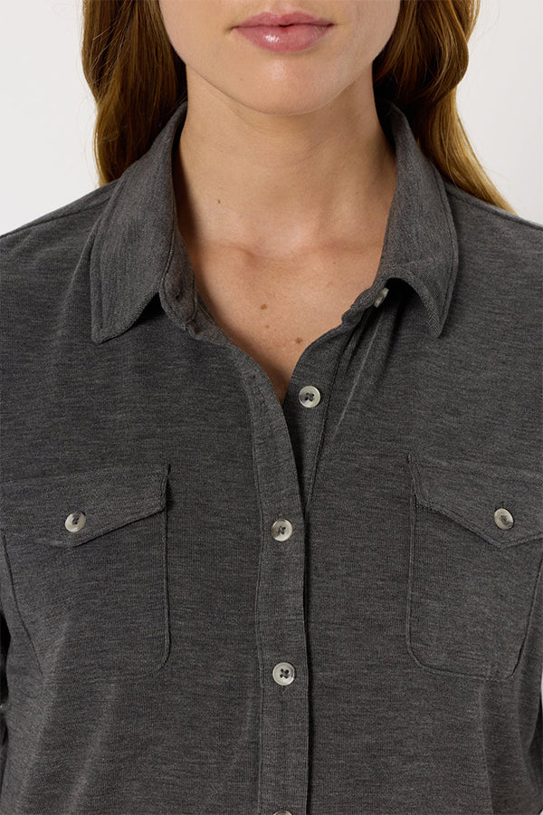 HONORINE HEATHER GREY JERSEY SHIRT