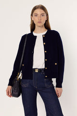 ELOISE GOLD BUTTONS WOOL CARDIGAN