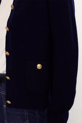 ELOISE GOLD BUTTONS WOOL CARDIGAN