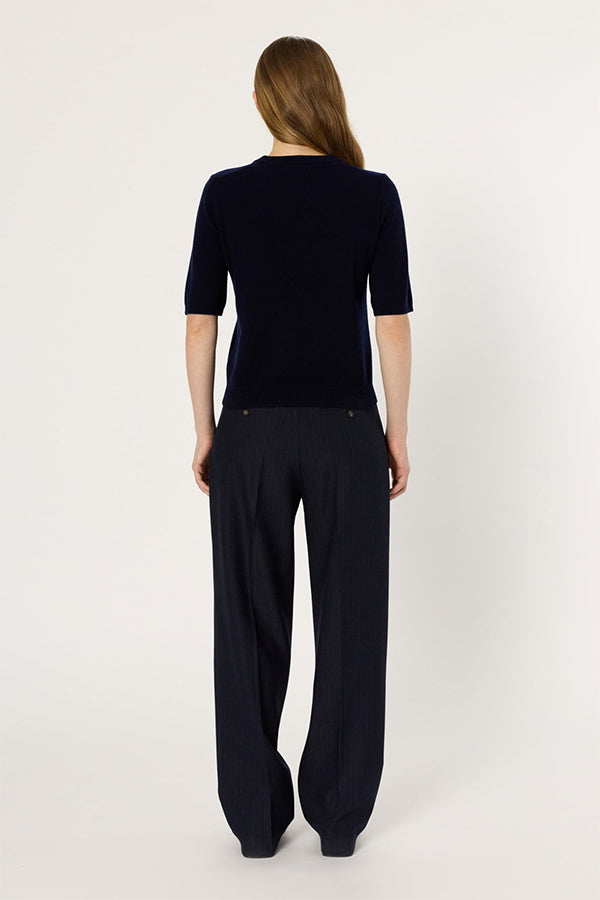 EVAELLE SHORT-SLEEVED WOOL SWEATER