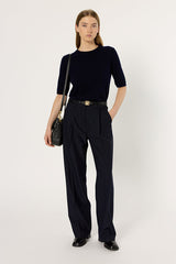 EVAELLE SHORT-SLEEVED WOOL SWEATER