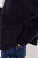 ELVIRA FURRY STYLE ZIPPERED CARDIGAN