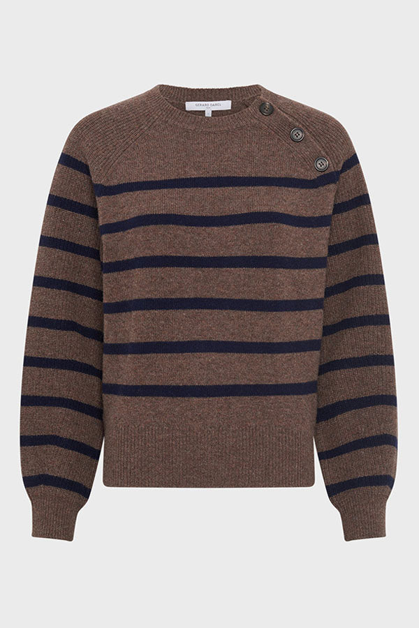 EDITH CAMEL SAILOR WOOL SWEATER