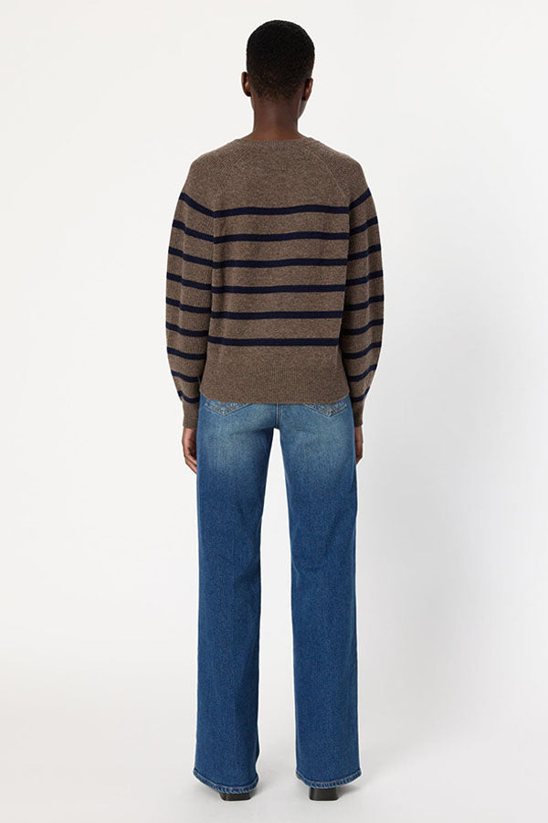 EDITH CAMEL SAILOR WOOL SWEATER