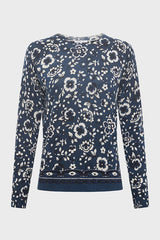 EVELINE FINE WOOL FLORAL SWEATER