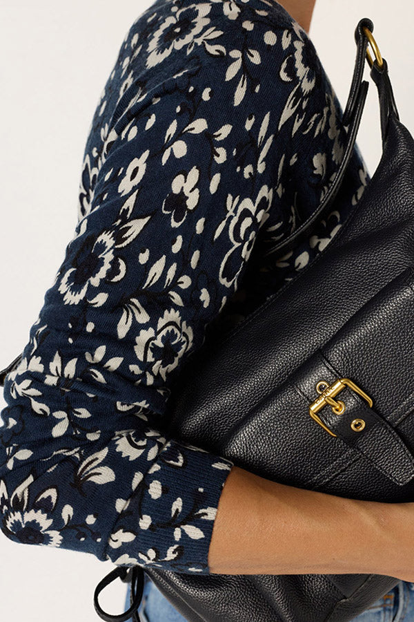 EVELINE FINE WOOL FLORAL SWEATER