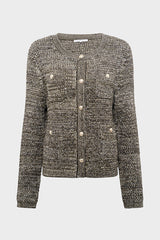 EDELINE LUREX TWEED-STYLE CARDIGAN