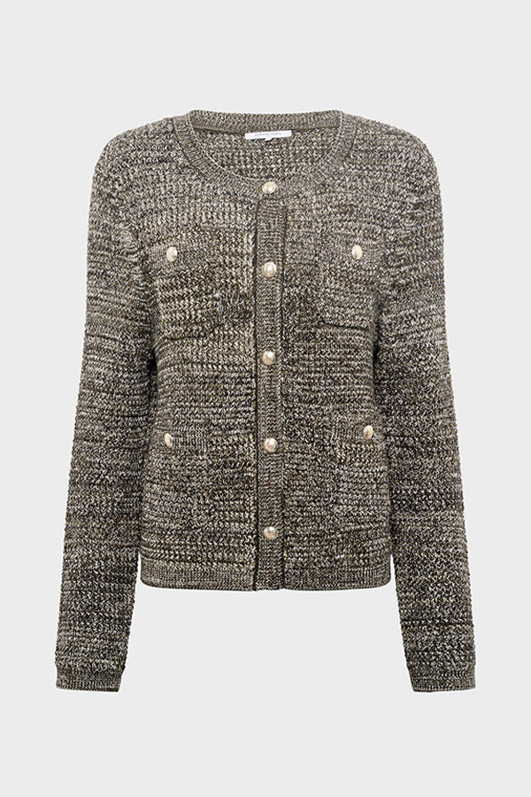 EDELINE LUREX TWEED-STYLE CARDIGAN