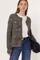 EDELINE LUREX TWEED-STYLE CARDIGAN