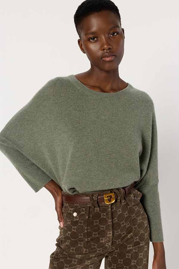 ERLINE LOOSE CASHMERE ROUND NECK SWEATER
