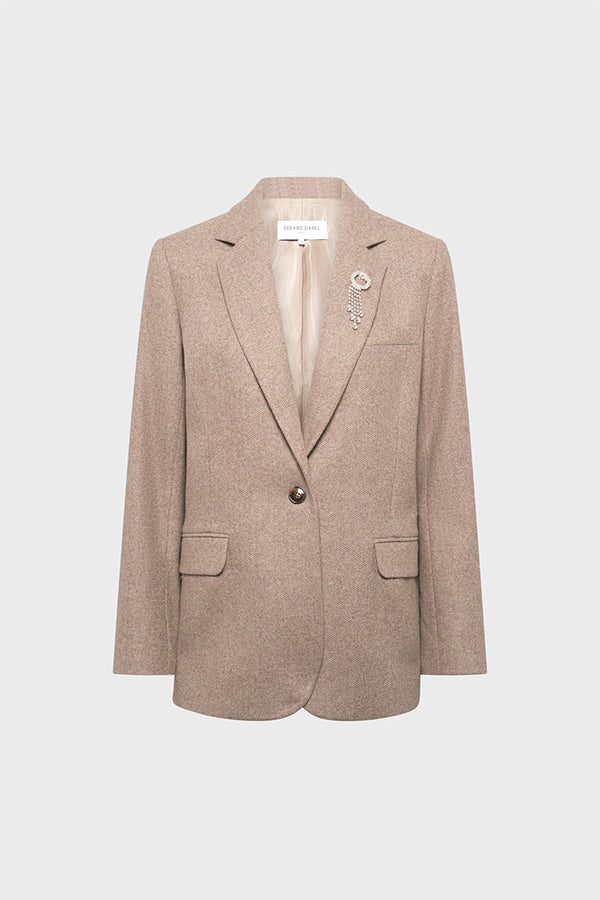 NELLYS HERRINGBONE STRAIGHT JACKET