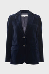 NIRINA NAVY VELVET SUIT JACKET