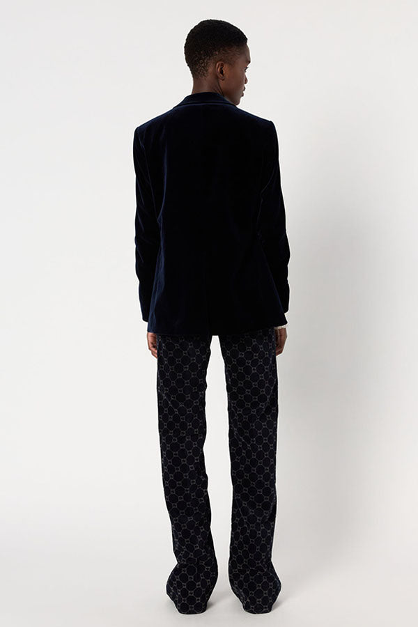 NIRINA NAVY VELVET SUIT JACKET