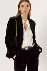 NIRINA CINNAMON VELVET SUIT JACKET