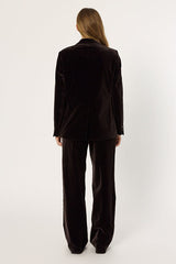 NIRINA CINNAMON VELVET SUIT JACKET
