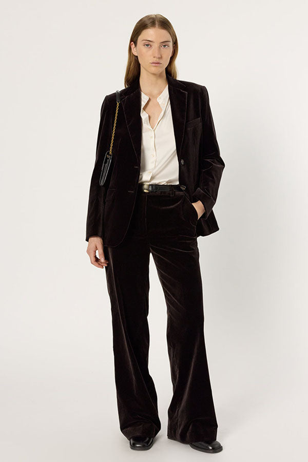 NIRINA CINNAMON VELVET SUIT JACKET