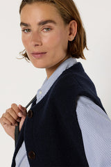 NOLWENN SLEEVELESS BOUCLE WOOL JACKET