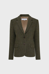 NOELIE WOOL HERRINGBONE JACKET