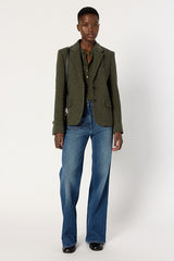 NOELIE WOOL HERRINGBONE JACKET