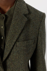 NOELIE WOOL HERRINGBONE JACKET
