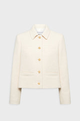 NORINE PLAIN TWEED SHORT JACKET