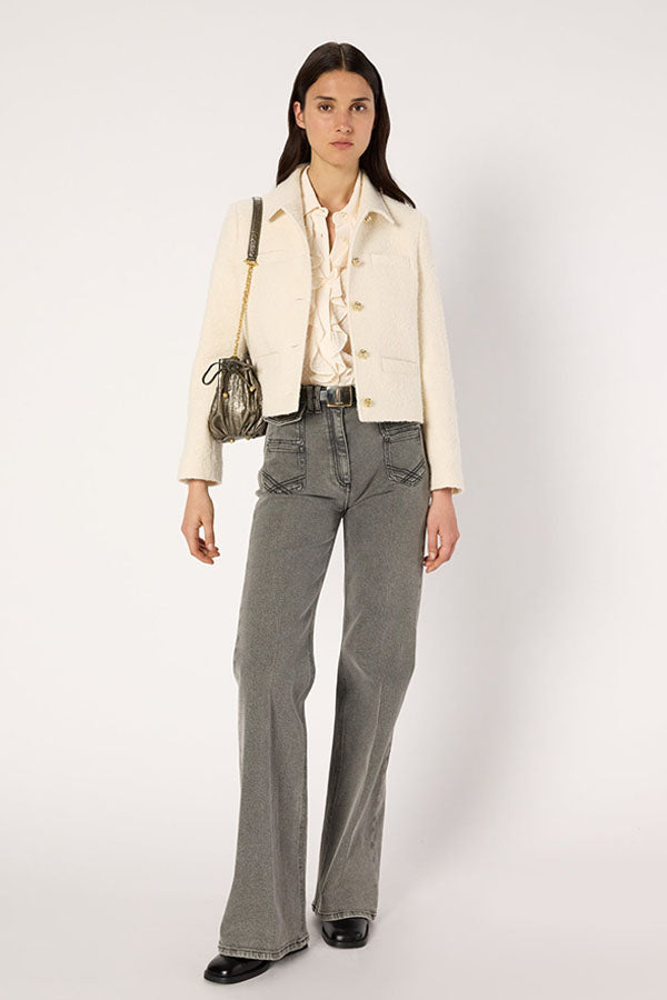 NORINE PLAIN TWEED SHORT JACKET