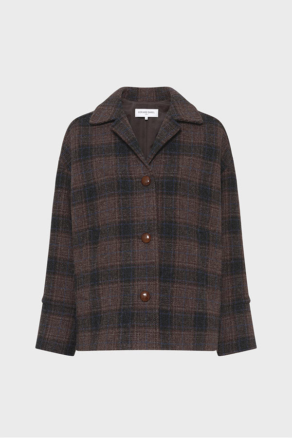 NERINA CHECKERED WOOL JACKET