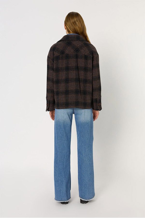 NERINA CHECKERED WOOL JACKET